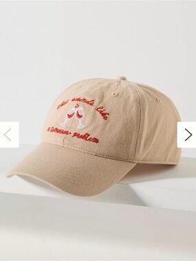Beige Embroidered 'What Sounds Like a Tomorrow Problem' Baseball hat